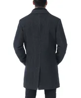 Bgsd Men Leon Herringbone Wool Blend Coat with Bib