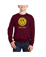 Dead Inside Smile - Big Boy's Word Art Crewneck Sweatshirt