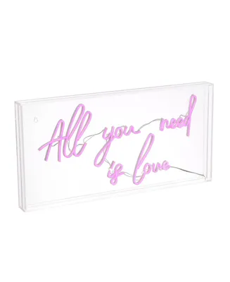 Usb All You Need Is Love Contemporary Glam Acrylic Box Usb Operated Led Neon Light
