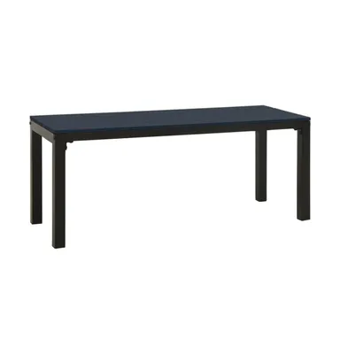 Patio Bench 43.3" Steel and Wpc and Black