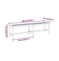 Patio Bench 70.9"x13.8"x17.7" Solid Wood Acacia
