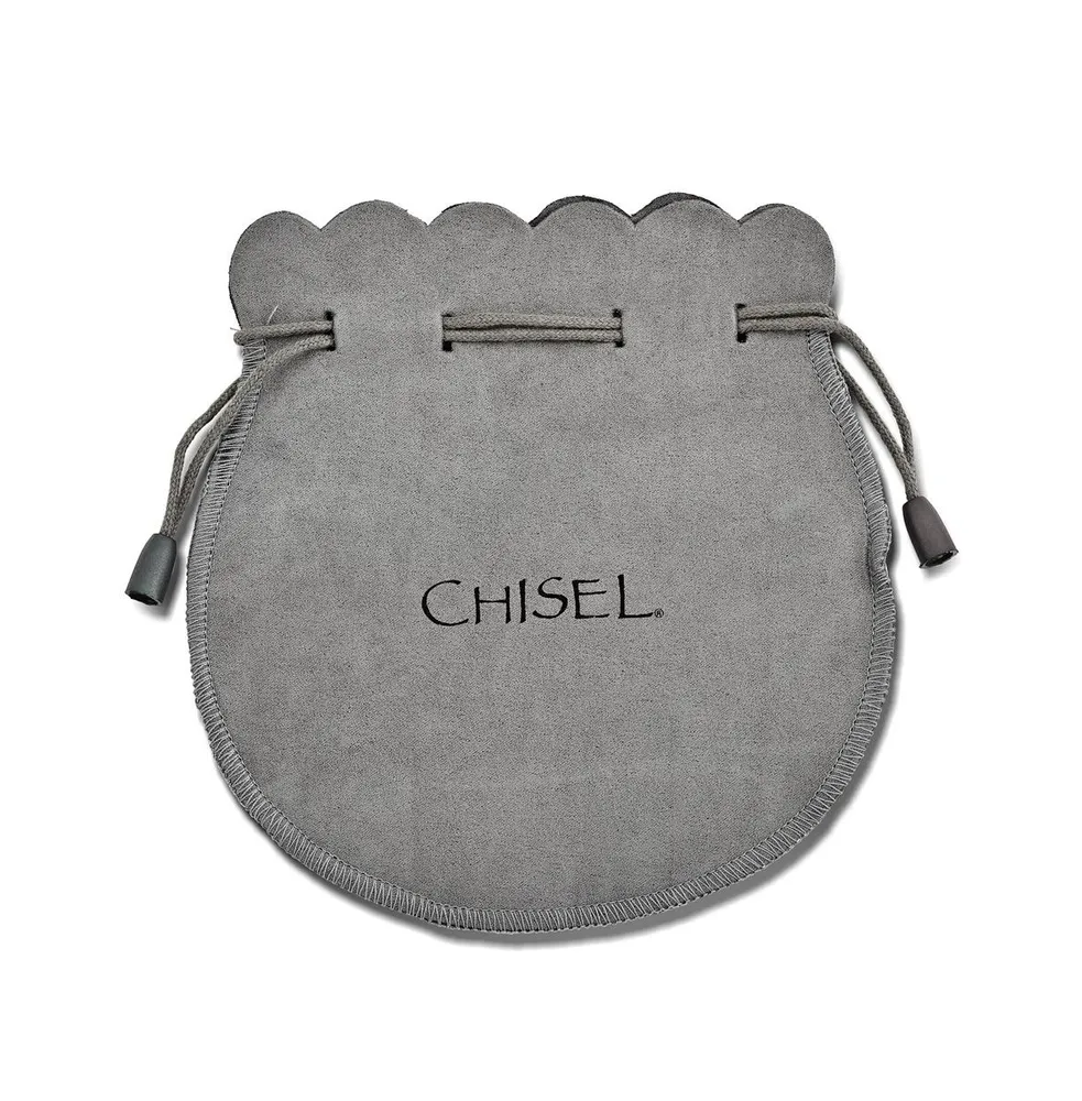 Chisel Stainless Steel Enamel Medical Id Black Leather Wrap Bracelet