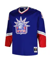 Men's Mitchell & Ness Wayne Gretzky Blue New York Rangers Big and Tall Line Player Jersey