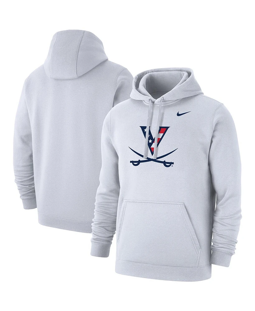 Men's Nike Virginia Cavaliers Red, White & Hoo Club Fleece Pullover Hoodie