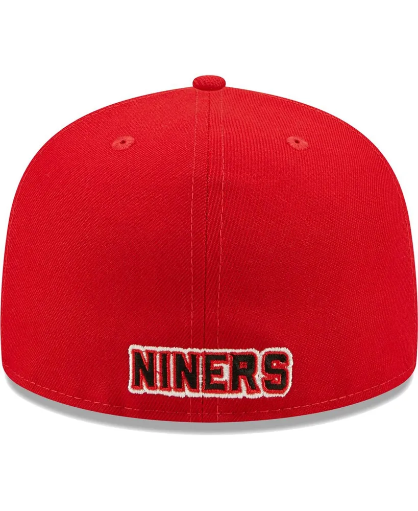 Men's New Era Scarlet San Francisco 49ers Flawless 59FIFTY Fitted Hat