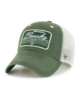 Men's '47 Brand Hunter Green Milwaukee Bucks Five Point Patch Clean Up Adjustable Hat