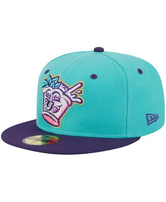 Men's New Era Turquoise Louisville Bats Theme Nights Derby City Mint Juleps 59FIFTY Fitted Hat