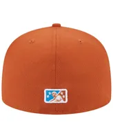 Men's New Era Brown Amarillo Sod Poodles Theme Nights Amarillo Calf Fries Alternate 1 59FIFTY Fitted Hat