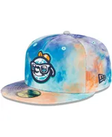 Men's New Era Teal Asheville Tourists Theme Nights Asheville Hippies 59FIFTY Fitted Hat