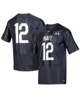 Men's Under Armour #12 Navy Midshipmen Silent Service Replica Football Jersey