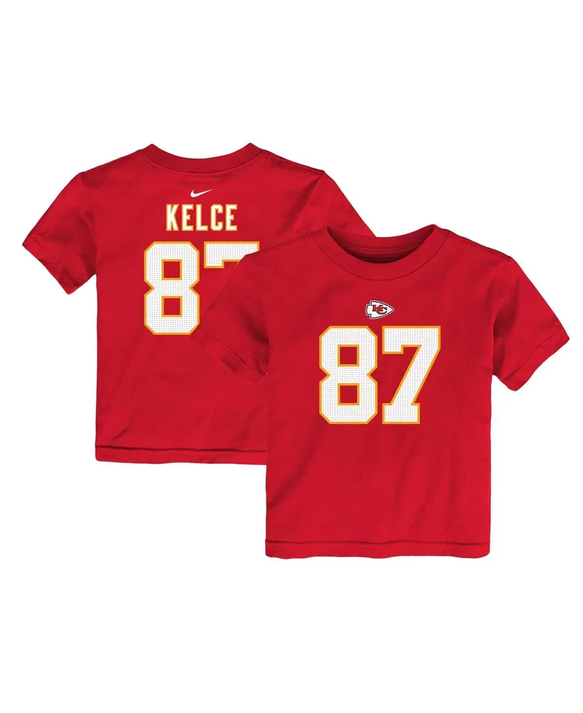 Toddler Boys and Girls Nike Travis Kelce Red Kansas City Chiefs Player Name and Number T-shirt