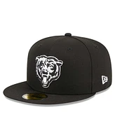 Men's New Era Black Chicago Bears Alternate Logo Main Patch 59FIFTY Fitted Hat