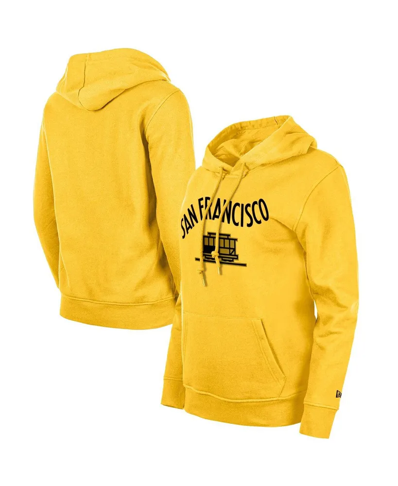 Women's New Era Gold Golden State Warriors 2023/24 City Edition Pullover Hoodie