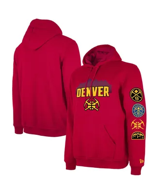 Men's New Era Red Denver Nuggets 2023/24 City Edition Big and Tall Pullover Hoodie