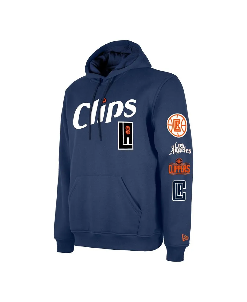 Men's New Era Navy La Clippers 2023/24 City Edition Big and Tall Pullover Hoodie