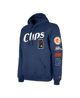 Men's New Era Navy La Clippers 2023/24 City Edition Big and Tall Pullover Hoodie