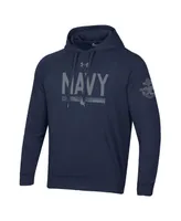 Men's Under Armour Navy Midshipmen Silent Service All Day Pullover Hoodie