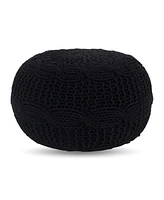 Loft Lyfe Brystol Cotton Yarn Pouf Ottoman