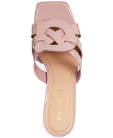 Coach Tillie "C" Emblem Kitten Heel Dress Sandals