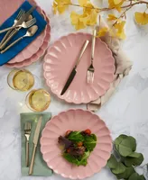 Tabletops Gallery Pink Dinner Plates, Set of 4