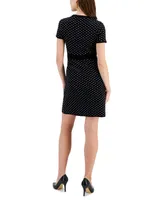 Anne Klein Women's Polka-Dot Sweater Dress