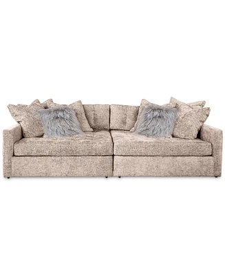 Pherie 110" 2-Pc. Fabric Double Cuddler Sectional, Created for Macy's