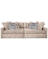 Pherie 110" 2-Pc. Fabric Double Cuddler Sectional, Created for Macy's