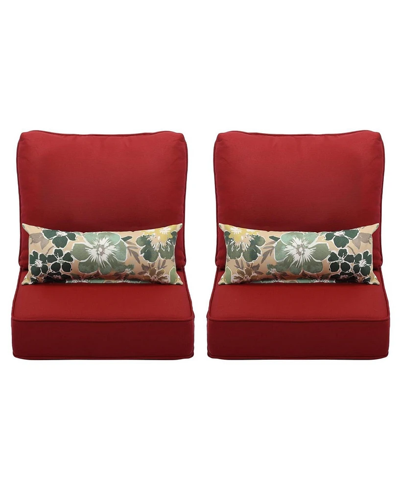 Aoodor Dining Chair Seat Cushion 22” W x 24” D x 5.1” H, Green Back Cushion for Indoor&Outdoor