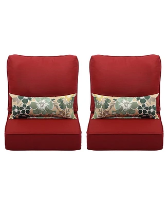 Aoodor Dining Chair Seat Cushion 22” W x 24” D x 5.1” H, Green Back Cushion for Indoor&Outdoor