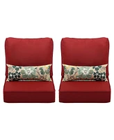 Aoodor Dining Chair Seat Cushion 22” W x 24” D x 5.1” H, Green Back Cushion for Indoor&Outdoor