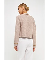 Women's Sequins Trim Cardigan