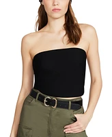 Steve Madden Women's Two-Tone Double Buckle Belt