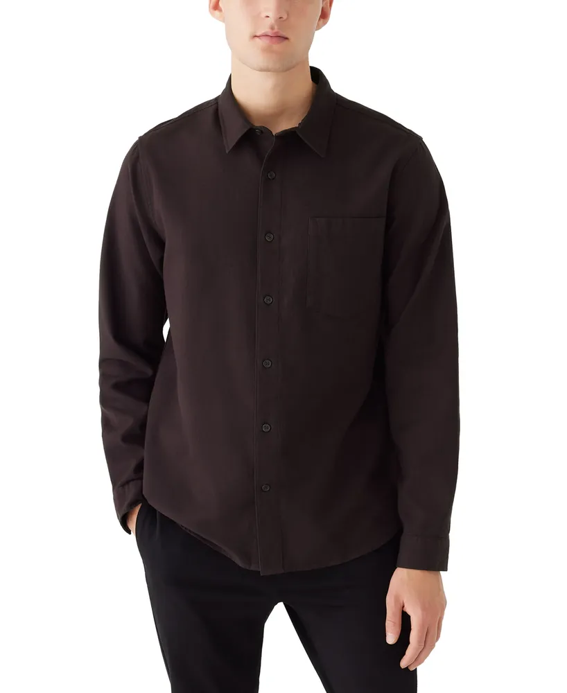 Frank And Oak Men's Solid-Color Flannel Button Shirt