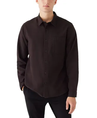Frank And Oak Men's Solid-Color Flannel Button Shirt