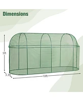 Aoodor Crop Cage Plant Protection Tent Netting Cover with Zippered Enclosure Door