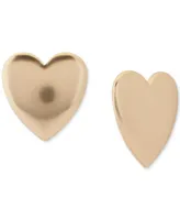 Lucky Brand Puffy Heart Statement Button Earrings