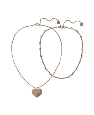 Laundry by Shelli Segal 2 Piece Heart Necklace Set