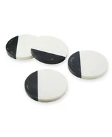 Godinger Marble Coasters 4" Square, Set of 4