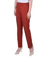 Ny Collection Women's Scuba Crepe Ankle Pants