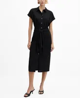 Mango Women's Bow Shirt Dress