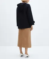 Mango Women's Hooded Wool Coat