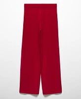 Mango Women's Knitted Wide Leg Pants