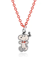 Peanuts Snoopy Fashion Necklace and Earring Set, 16 + 3'' Chain