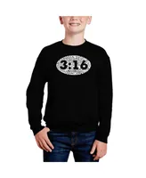 John 3:16 - Big Boy's Word Art Crewneck Sweatshirt