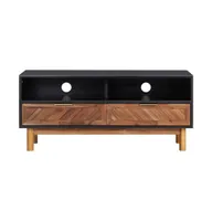 Tv Stand 39.4"x13.8"x17.7" Solid Wood Acacia and Mdf