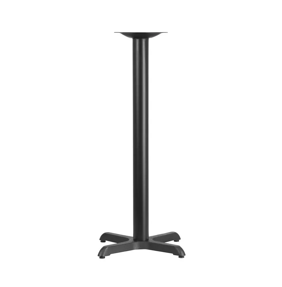 22'' X 22'' Restaurant Table X-Base With 3'' Dia. Bar Height Column