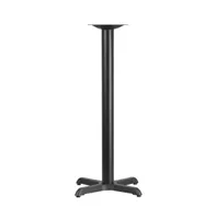 22'' X 22'' Restaurant Table X-Base With 3'' Dia. Bar Height Column