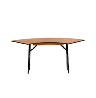 5.5 Ft. X 2 Ft. Serpentine Wood Folding Banquet Table