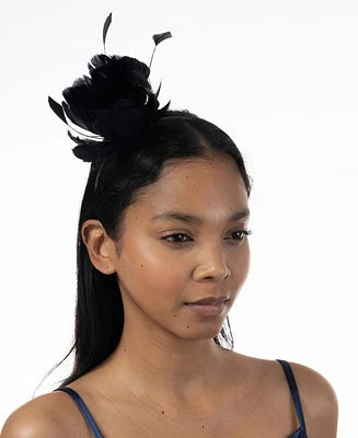 Bellissima Millinery Collection Women's Large Flower & Feather Fascinator