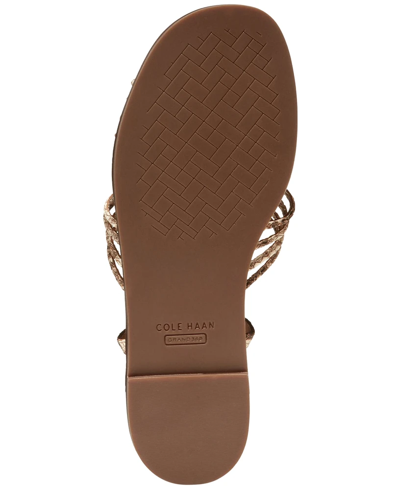 Cole Haan Women's Jitney Ankle-Strap Knotted Flat Sandals